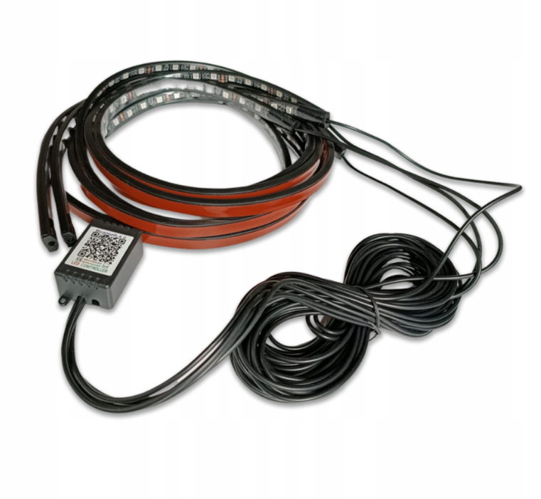 LED-Streifen unter dem Auto, RGB NEON, Bluetooth-Konnektivität mit der  Anwendung auf dem Telefon, Riemenlänge: 90 cm x 2 und 120 cm x 2