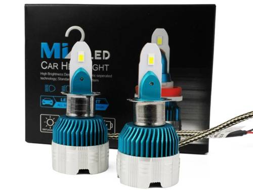 H3 LED Scheinwerferlampen Mi2 FLIP CSP 56W, 2 Stück